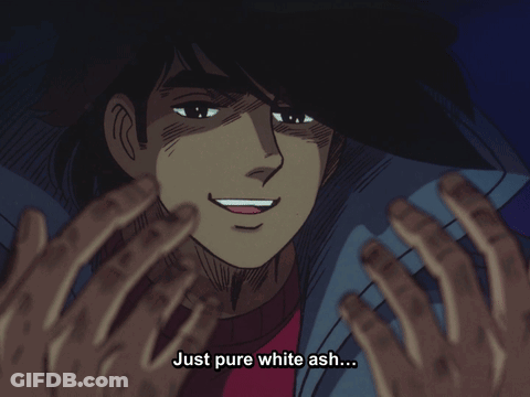 Just Pure White Ash With Hands Outstretched GIF