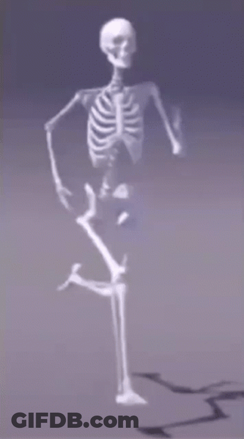 Just Running Skeleton Meme GIF