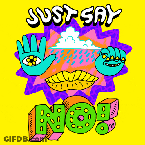 Just Say No Weird Face GIF