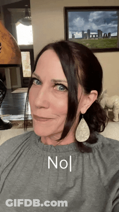 Just Say No Woman Shaking Head GIF