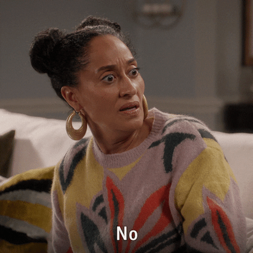 Just Say No Woman Shocked Face GIF