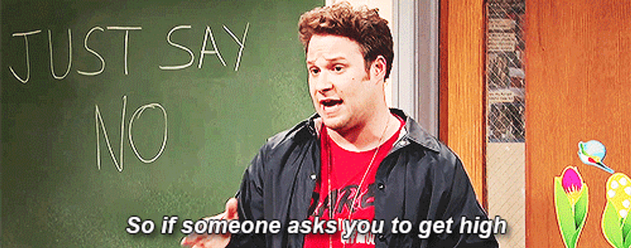 Just Say No Writing In Board GIF