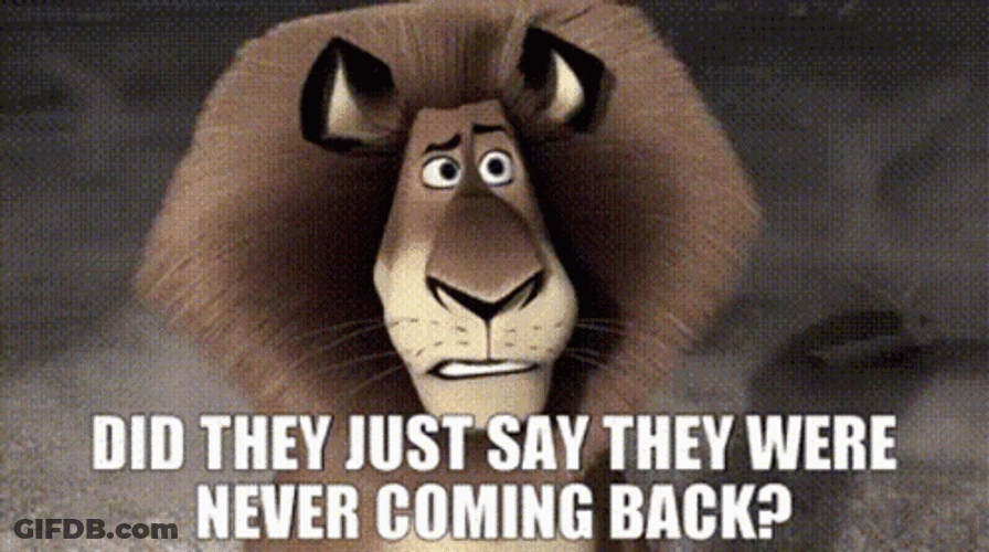 Just Say They Were Never Coming Back GIF