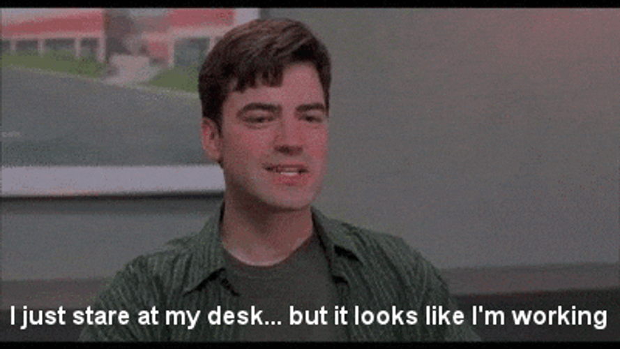 Just Stare My Desk When I Work With Retards GIF