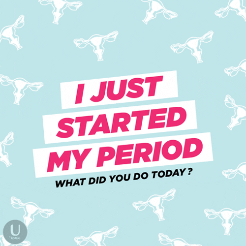 Just Started Period Digital Text Art GIF