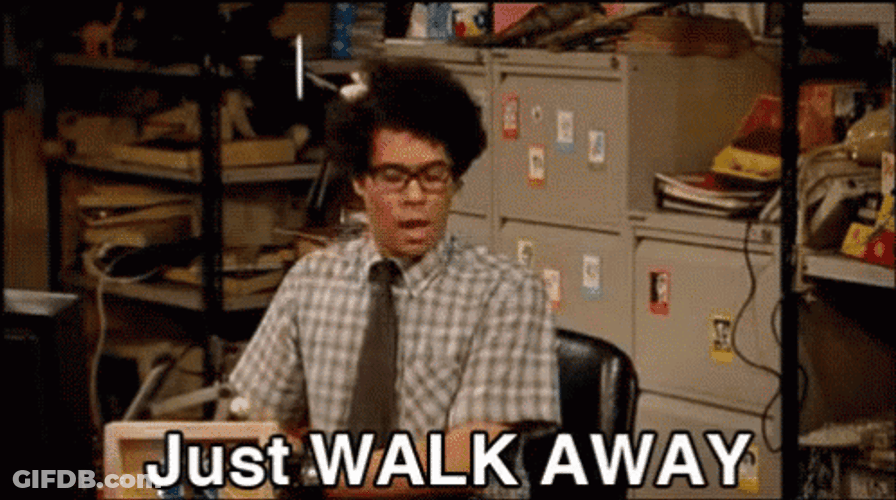 Just Walk Away Richard Ayoade Inside The Office GIF