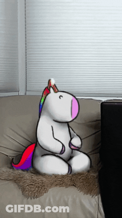 Just Woke Up Unicorn Happy Dance Meme GIF