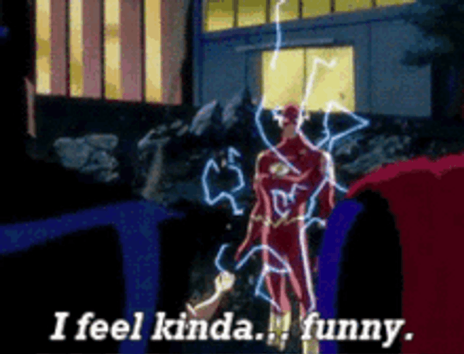 Justice League Flash Feeling Funny GIF