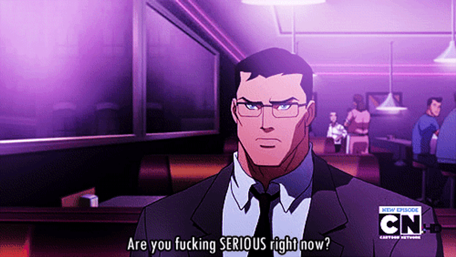 Justice League Superman Purple Scene GIF