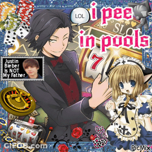 Justin Bieber And Girl With I Pee In Pools GIF