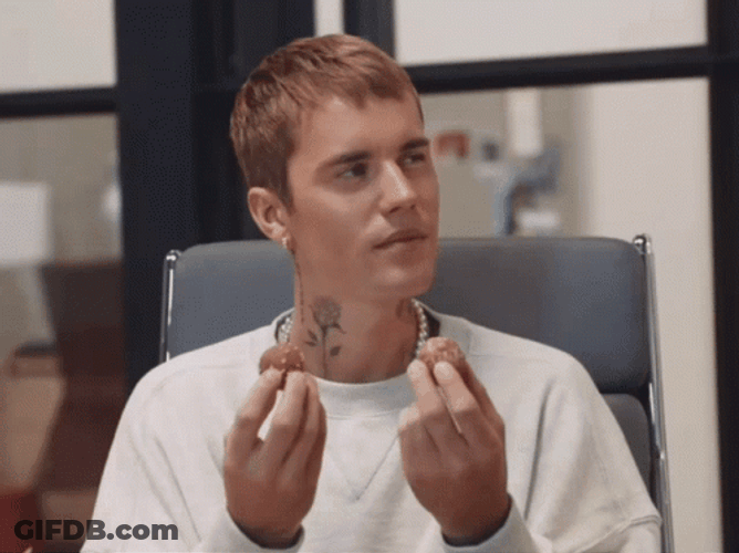 Justin Bieber Holding Choco Balls GIF