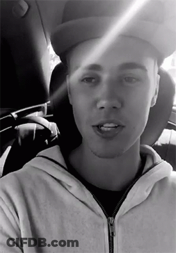 Justin Bieber In Hat And Hoodie GIF