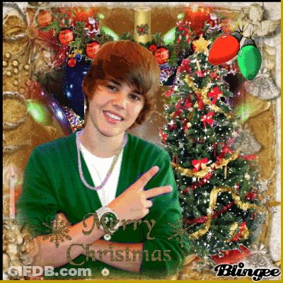 Justin Bieber Merry Christmas GIF