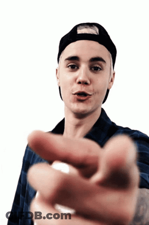 Justin Bieber Pointing And Smiling GIF