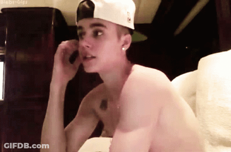 Justin Bieber Seating In His Couch GIF