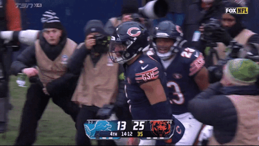 Justin Fields Entering The Field GIF