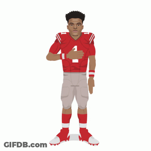 Justin Fields Ohio State Buckeyes Cartoon GIF