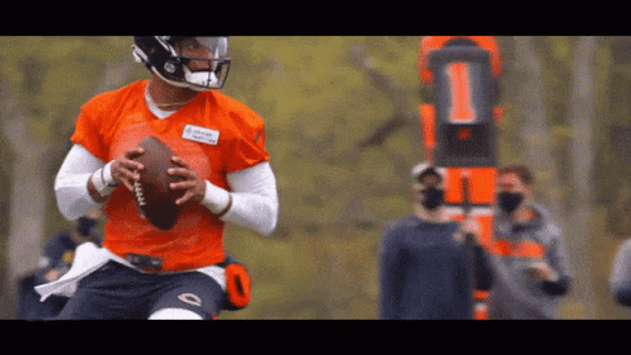 Justin Fields Slow Motion Throw GIF
