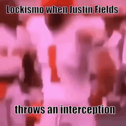 Justin Fields Throws An Interception GIF