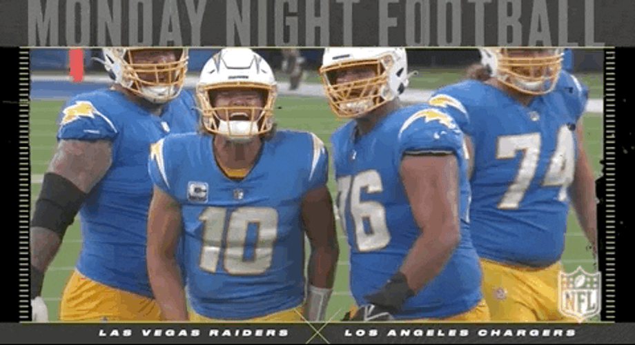 Justin Herbert Chargers Excited Jump GIF