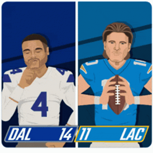 Justin Herbert Dak Prescott Cartoon GIF