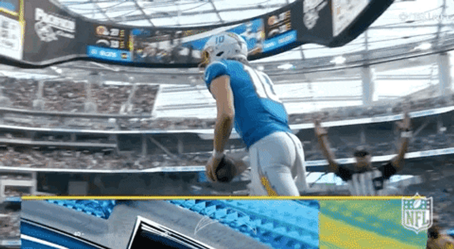 Justin Herbert Touch Down Hug GIF