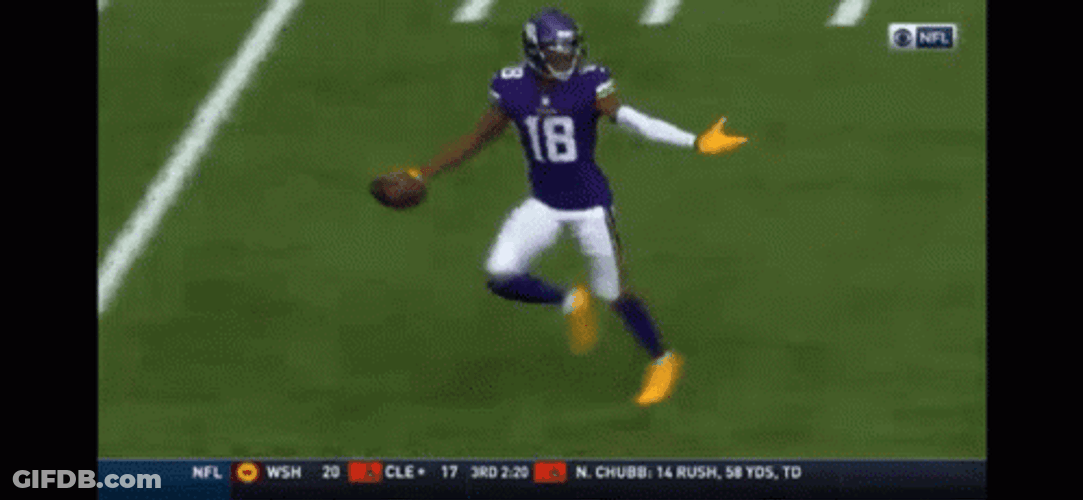 Justin Jefferson Doing Ickey Shuffle GIF