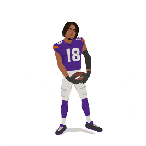 Justin Jefferson NFL Vikings Cartoon GIF