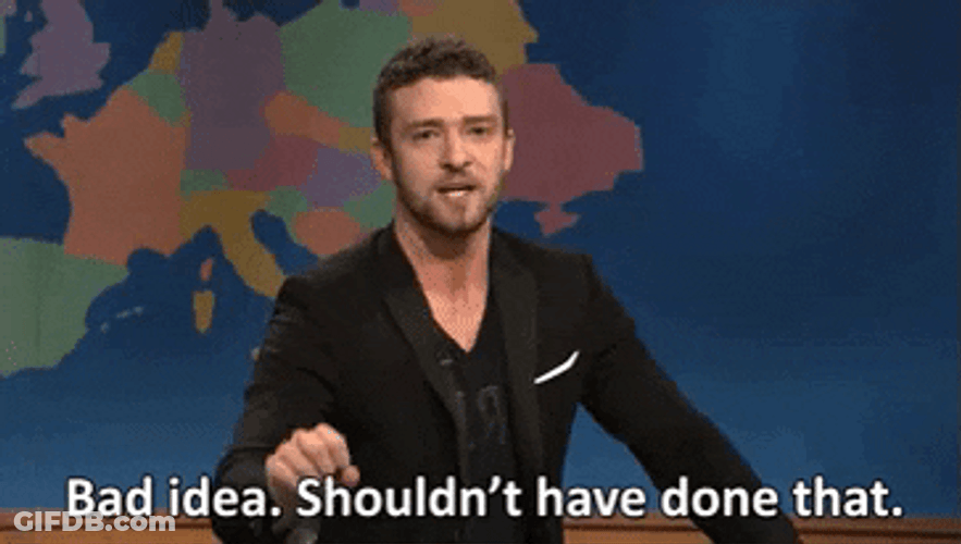 Justin Timberlake Bad Idea GIF