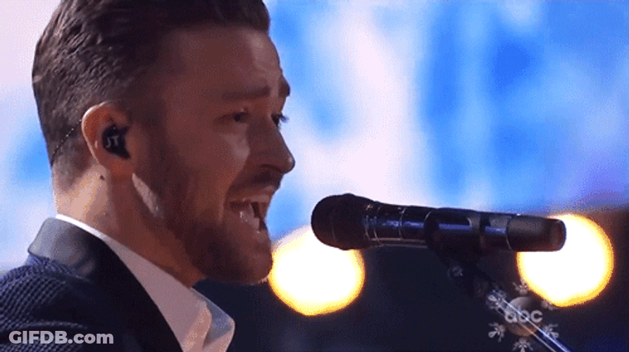 Justin Timberlake On A Concert GIF
