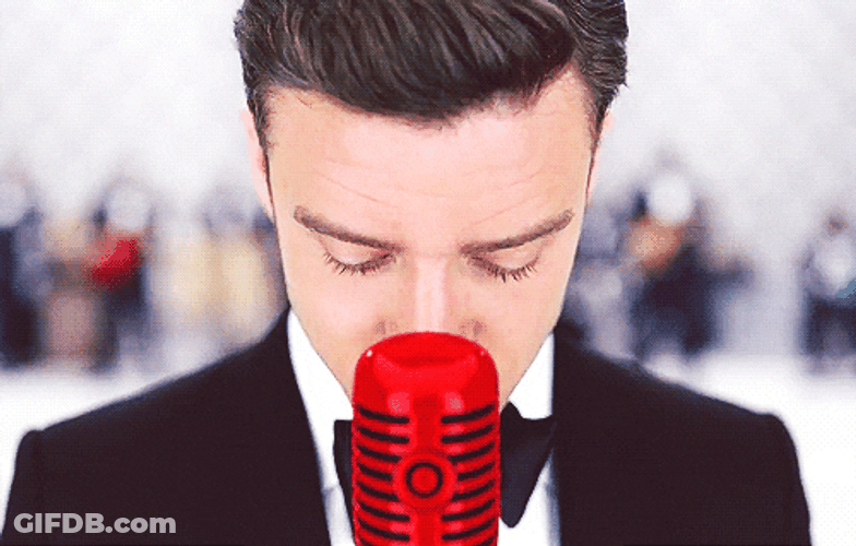 Justin Timberlake On Microphone GIF