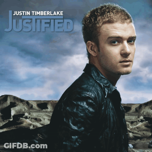 Justin Timberlake 'S Album Justified Features A Man In A Leather Jacket GIF