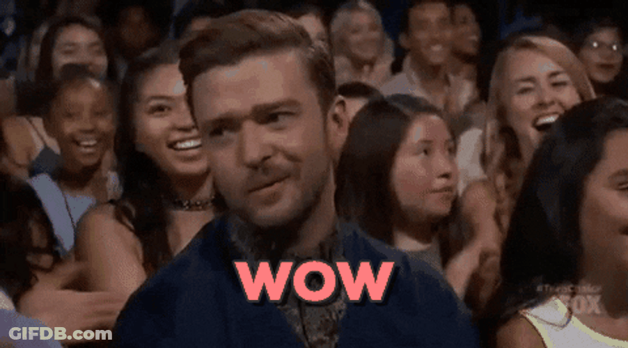 Justin Timberlake Saying Wow GIF