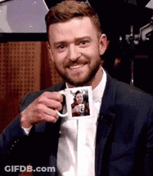 Justin Timberlake With A Cup Of Coffee GIF