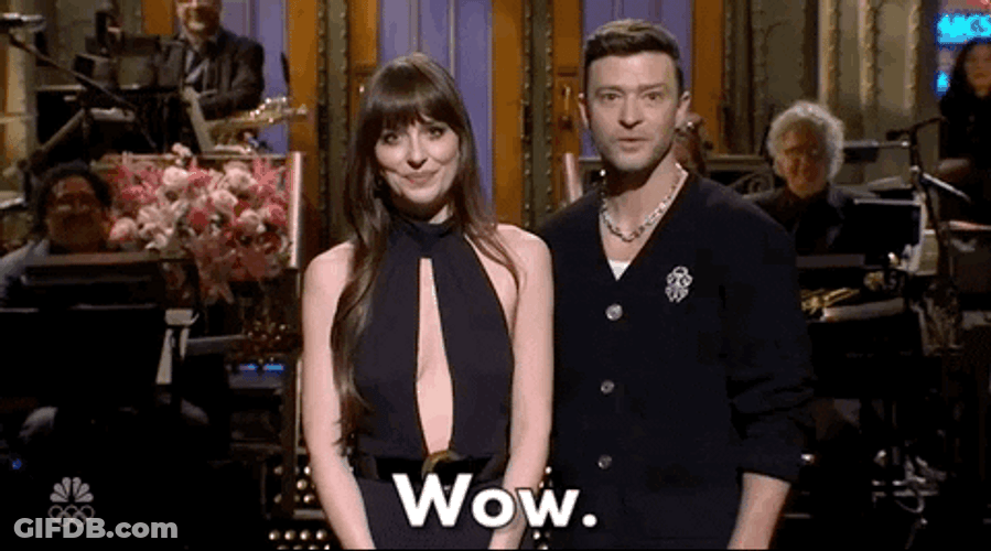 Justin Timberlake With Dakota Johnson GIF