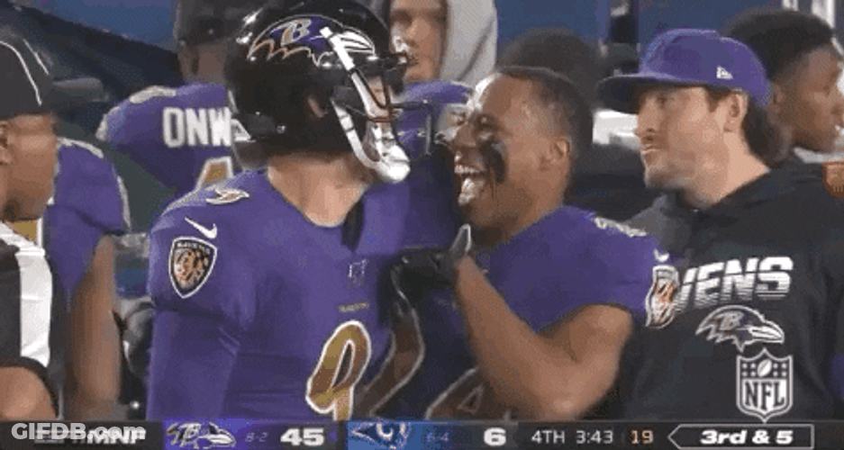 Justin Tucker Marcus Peters Laughing GIF