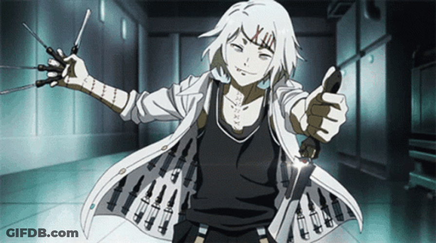 Juuzou Suzuya Holding Dagger Knife GIF