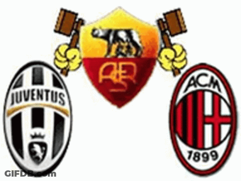 Juventus And ACM Logos GIF