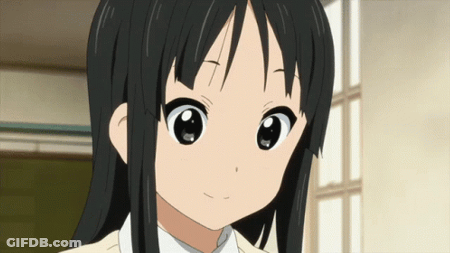 K-On Beautiful Smiling Mio Akiyama GIF