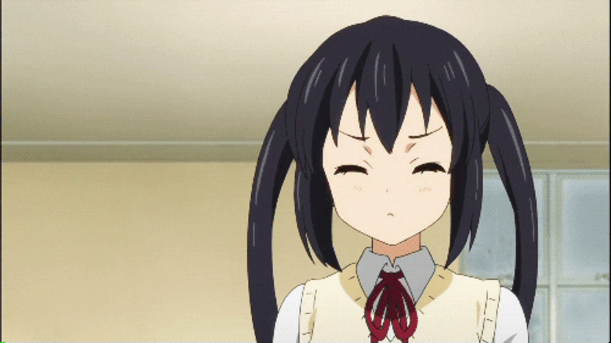 K-On Blushing Anime GIF