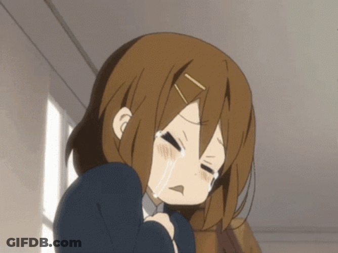 K-On Yui Hirasawa Crying GIF