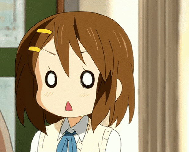K-On Yui Hirasawa Surprised GIF