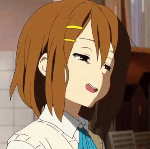 K-On Yui Hirasawa Tired Laughter GIF