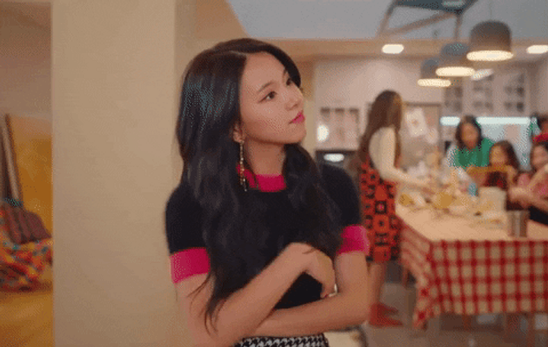 K-Pop Artist Chaeyoung Flipping Hair GIF