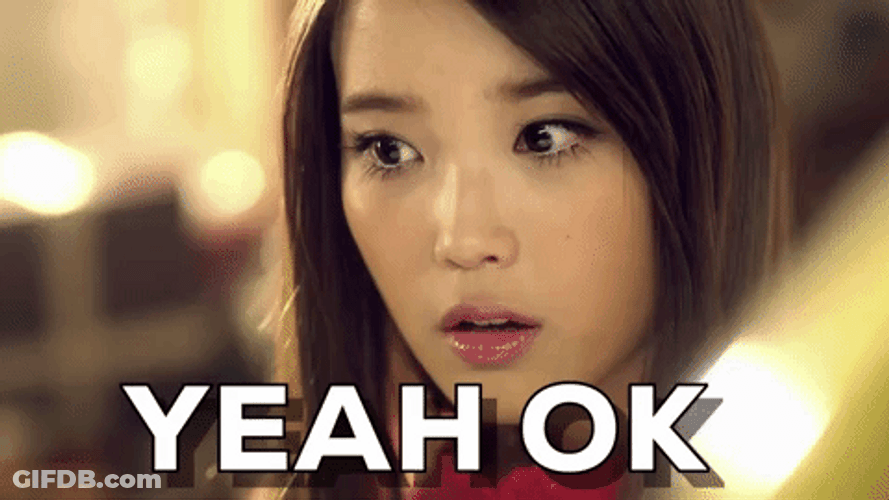 K-Pop Idol IU Yeah Ok GIF