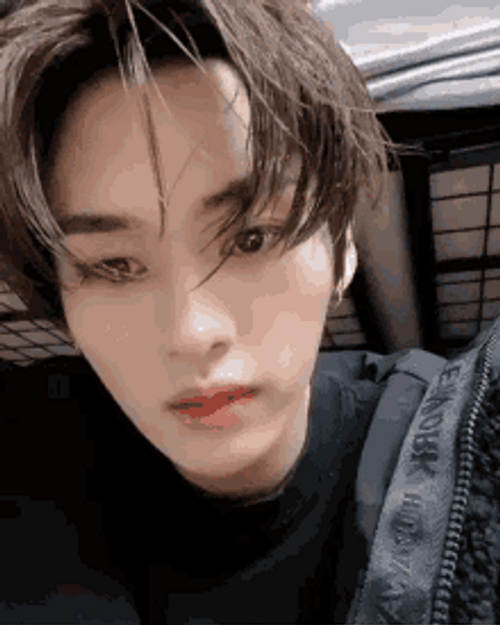 K-Pop Star Lee Know Blinking Eyes Close Up GIF