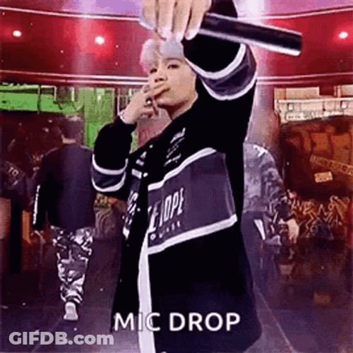 K-Pop Suga Mic Drop Meme GIF
