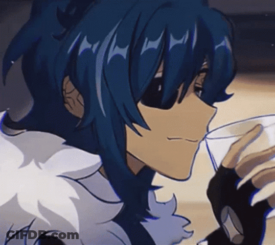 Kaeya About To Take A Sip GIF