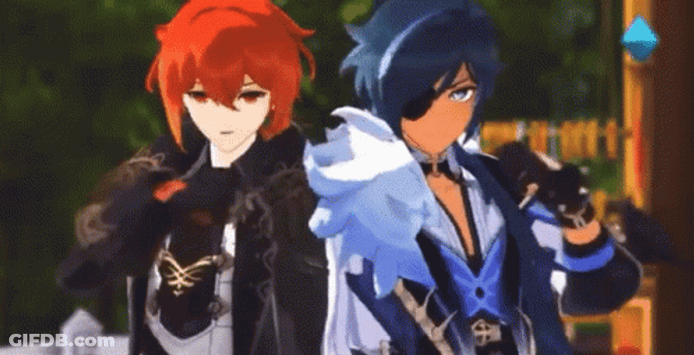 Kaeya And Diluc Bumping GIF