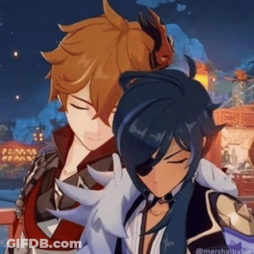 Kaeya And Diluc With Red Among Us GIF